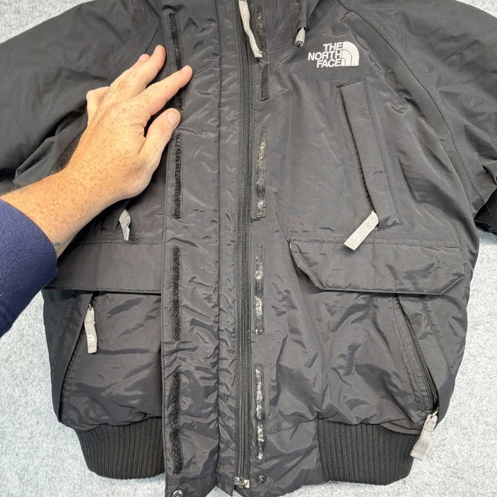 North Face Nebula Black Goose Down Faux Fur Puffer Jacket Womens Medium